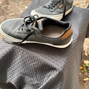 Vans Gray and Brown Boat Shoes